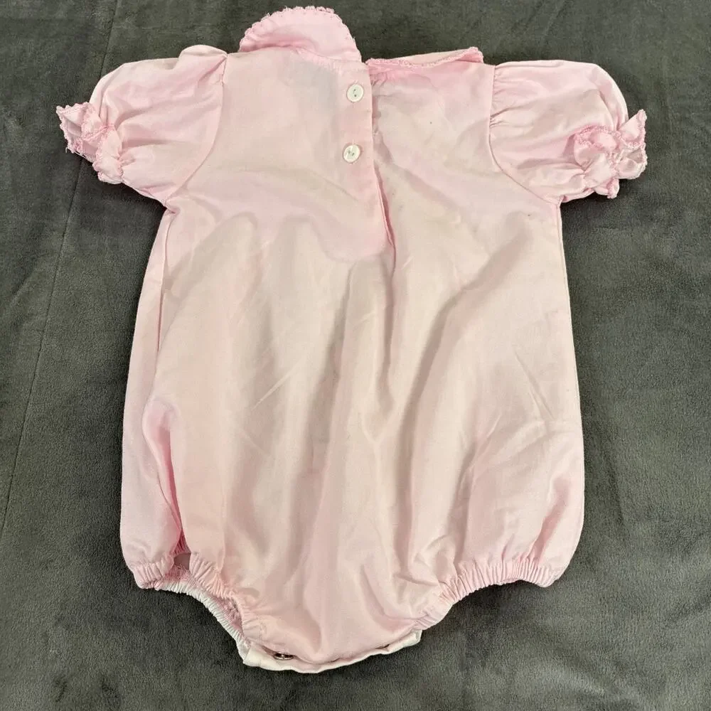 Sweeat Dreams 9m Pink & White Christmas Tree Embroidered Romper Bnfts Charity